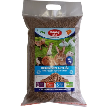 Bonny Nice Doğal Çam Pelet Ginepig Kafes Altlığı 5 kg 10