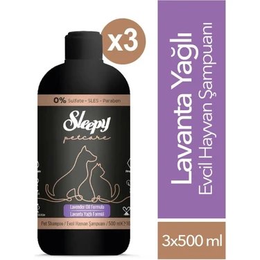 Sleepy Petcare Lavanta Yağlı Evcil Hayvan Şampuanı 3X500