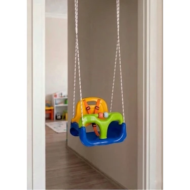 Saban Çocuk Salıncağı - Emniyet Kemerli, Sökülebilir Sırtlık ve Ön Koruma ile Mavi Renk, 44x32x38