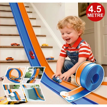 Flexible Flexıble Racıng Track Esnek Yarış Pisti Oyuncak Araba Yolu Kıvrılabilir Araba Yolu  Araba