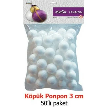 Vincent Foam Ball - Strafor Köpük Top 3 Cm. 50