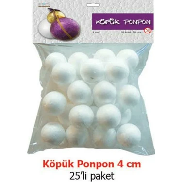 Vincent Foam Ball - Strafor Köpük Top 4 Cm. 25