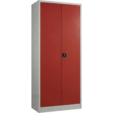 Asram Metal 4 Gözlü 5 Bölmeli Dosya Dolabı Kırmızı