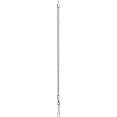 Merano Design 3mm Rhodium Su Yolu Bileklik Beyaz Renk Bijuteri İnci Taşlı Kadın