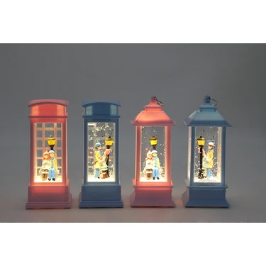 Kış Masalı Işıklı Kar Küresi Tekil Ürün 13x5 cm Dekoratif Huzur Verici
