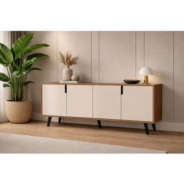 VM VERTEX MOBİLYA Latina Modern Konsol 180 cm Safir Meşe -