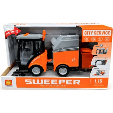 Nasyonel Toys Oyuncak Süpürge Aracı (Sweeper) 1:16 – Işıklı, Gerçekçi