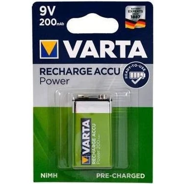 Varta 9 Volt 200MAH Şarj Edilebilir 9 Volt Kare