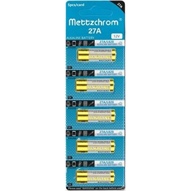 Mettzchrom 27A 12 Volt Alkalin Pil - Kumanda Pili -