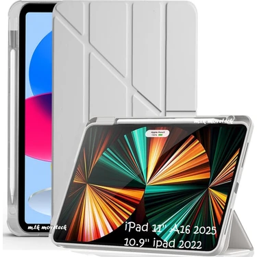 Apple Ipad 11 (A16) 2025 10. Nesil 10.9 Kılıf Yumuşak Kalem Bölmeli Akıllı Uyku Modlu A2696 A2757