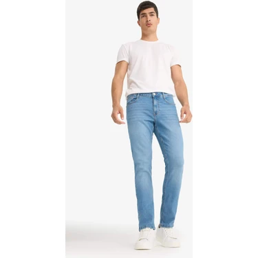 DeFacto Carlo Skinny Fit Ekstra Dar Kalıp Normal Bel Ekstra Dar Paça Jean Pantolon