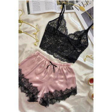 Bella Notte Pudra Dantelli Saten Büstiyer Iç Çamaşır