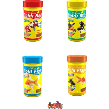 AHM Japon Balığı İçin Özel Yem Seti 100 ml x 4 Adet Dengeli Beslenme