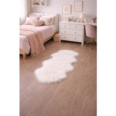 Saymine Kuzu Post Peluş Premium Yumuşak Tüylü Halı -