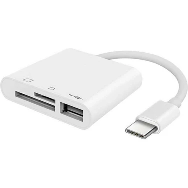 Alfais 5232 USB Type-C Kart Okuyucu – Hızlı Veri Transferi, SD/MicroSD/TF Kart Desteği, Tak
