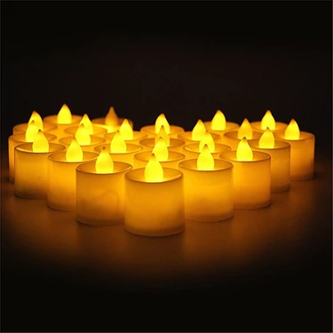 Tvshopmarket 24 Adet Tealight Sarı Isık Led
