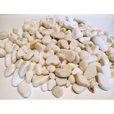 Dolomite Beyaz Dolomit Taş 1 kg 1,5 - 2,5 cm Akvaryum Çakıl Bahçe Terrarium