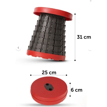 Pamit Toys Teleskopik Tabure/Katlanır Tabure / Akordiyon Tabure / Karavan,kamp
