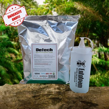 Detech - Doğal Diatom toprağı Tahta kurusu, Bit ve Parazit Tozu 1 kg + Püskürtücü /