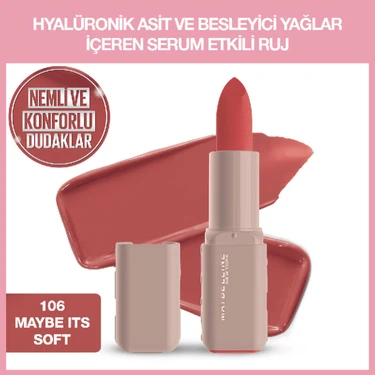 Maybelline New York Serum Etkili Hyalüronik Asit ve Besleyici Yağ Içeren Ruj - 106 Maybe It's