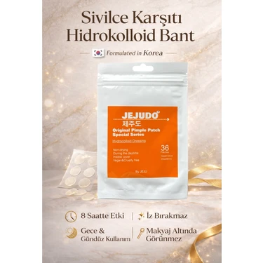Jejudo Ceuticals Jejudo Sivilce Bandı – Akne ve Siyah Nokta Karşıtı Hydrocolloid Pimple Patch, 36