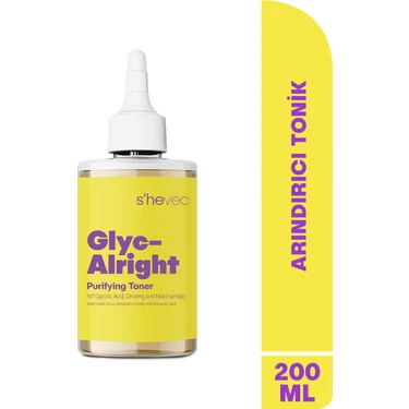 S'he Vec Gözenek Sıkılaştırıcı ve Leke Karşıtı Glikolik Asit 200 ml Vegan Tonik
