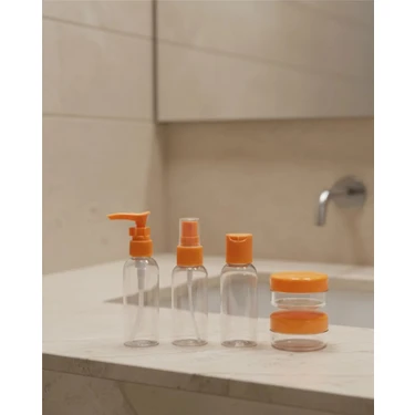 30 ml 5’li Seyahat Şişesi Seti Çantalı Kozmetik