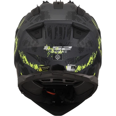 Ls2 Pıoneer 2 Crazy Mat Siyah-Gri-Neon Sarı