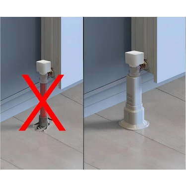 Radyatör Boru Gizleme Ayağı Tekli Petek Aksesuarı 6 cm - 16 cm Arası Ayarlanabilir Beyaz 10