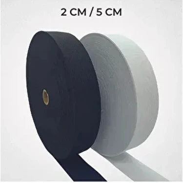 Avkar Tekstil 2 cm Geniş Beyaz Örme Lastik 25 Metre Lateks Bel Don Paça