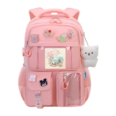 Kawaii Plus Yeni Sezon Üst Kalite Kore Tipi Aksesuarlı Sırt Çantası Okul