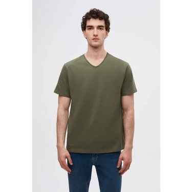 D'S Damat Haki %100 Pamuk T-Shirt