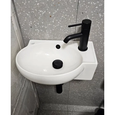 Turkuaz Seramik Mini Köşe Lavabo 28 x 45