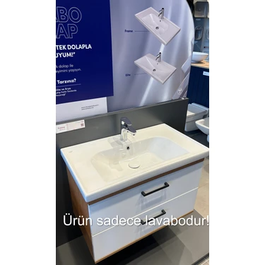 Cerastyle Turkuaz Seramik Frame Etajerli Lavabo 80 x 45