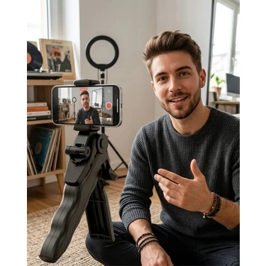 İlk El Grup Ieg™ Katlanabilir Telefon Standı Mini Tripod Masaüstü Video Çekim