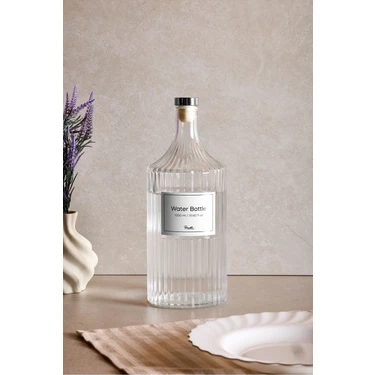Viking 1000 ml Cam Şişe ve Yağlık Kapaklı Çift