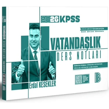 2026 KPSS Vatandaşlık Ders Notları 192 Sayfa Mesleki Hazırlık İçin Uygun Benim Hocam Yayınları