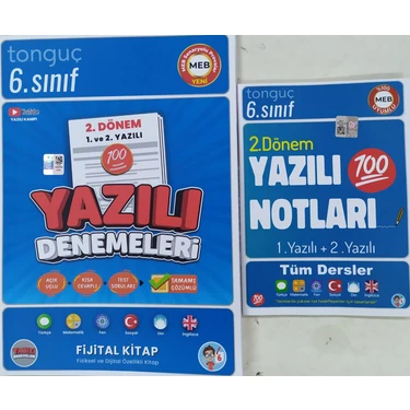 Tonguç 6. Sınıf Yazılı Denemeleri 2. Dönem 1 ve 2. Yazılı+2. Dönem 1 ve 2. Yazılı