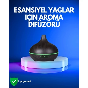 550 ml Kapasiteli Ultrasonik Difüzör – Yağsız Nemlendirici Kullanımıyla