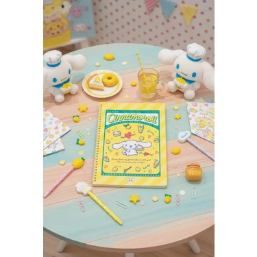 Miniso Sanrio Lisanslı Cinnamoroll  Retro Koleksiyonu A4 Pp Tel Ciltli Defter (60