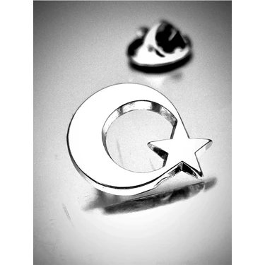 Yörük Tasarım Ay Yıldız Yaka Rozeti Krom