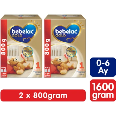 Bebelac Gold Konfor 1 Bebek Sütü 0-6 Ay 800 Gr x 2 Adet 1600