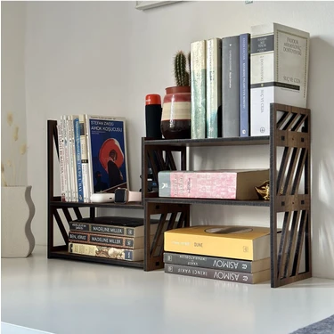 Vigo Wood Ahşap Masaüstü Düzenleyici Dekoratif Kayar