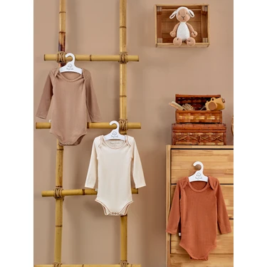 Tiny Lamb Flavor Organik Uzun Kollu Bebek Zıbını - 3