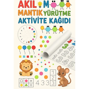 Haydi Dekor 🧠 Mantık Oyunları ve Etkinlik Rulosu – 4 Metre Dev Eğitici Aktivite Kağıdı | 🌀