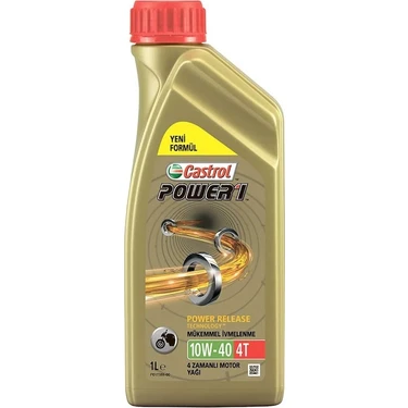 Castrol 4T Power1 10W40 Motor Yağı - 4 Zamanlı Motosikletler İçin Güç Artırıcı Sentetik Formül, Hem