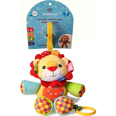Sozzy Toys Müzikli Aslanım Eğitici Peluş Oyuncak Renkli Tasarım 0-24 Ay