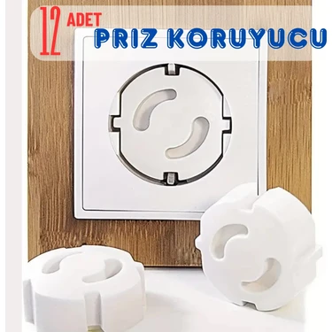 Abuy Bebek Güvenlik Priz Koruyucusu Elektrik Prizleri Koruması Priz Çocuk Güvenliği Beyaz