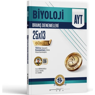 Bilgi Sarmal Yayınları   Ayt Biyoloji 25 x 13 Branş Denemeleri - Davut Börekçioğlu