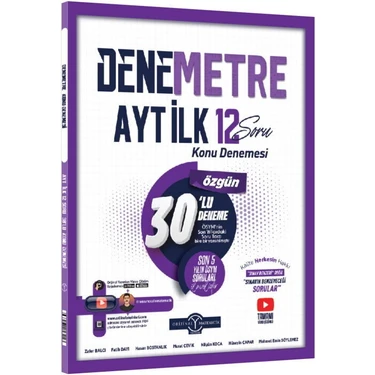 Orijinal Yayınları AYT Denemetre İlk 12 Konu Denemesi Üniversite Hazırlık Sınavı
